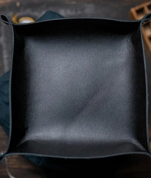 The Chouette - Black Leather Trinket Tray