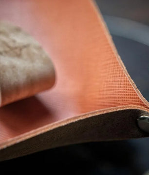 The Chouette - Tan Orange Leather Trinket Tray