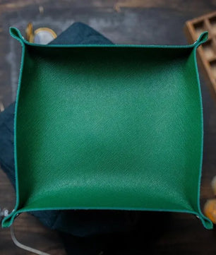 The Chouette - Green Leather Trinket Tray