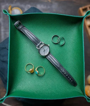 The Chouette - Green Leather Trinket Tray