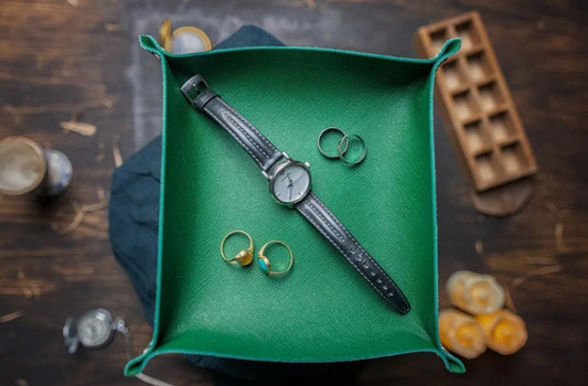 The Chouette - Green Leather Trinket Tray