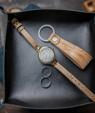 The Chouette - Black Leather Trinket Tray