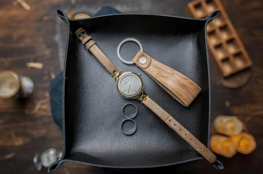 The Chouette - Black Leather Trinket Tray