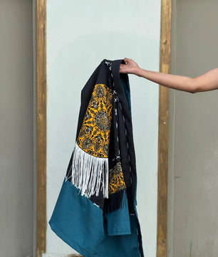 Black & Blue | Handmade Premium Cardigan | Winter Wrap