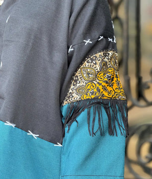 Black & Blue | Handmade Premium Cardigan | Winter Wrap