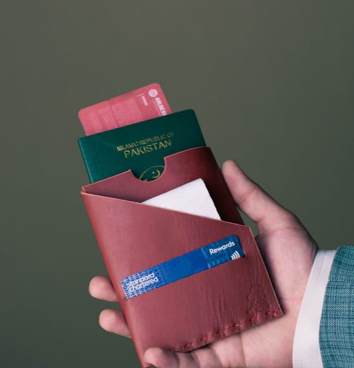 The Voyager – Burgundy - Passport Wallet