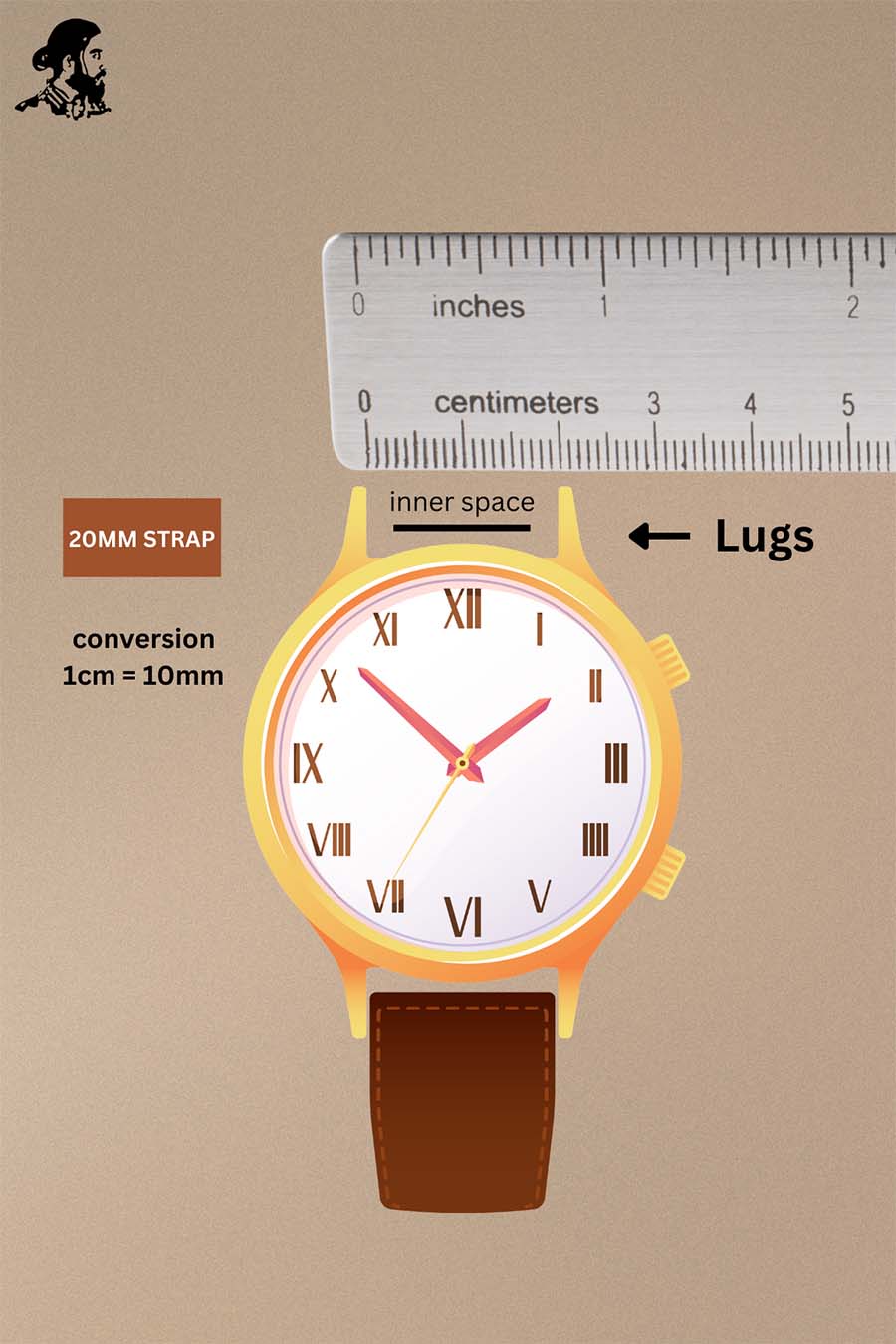 Orange Leather Watch Strap - The Hermoso