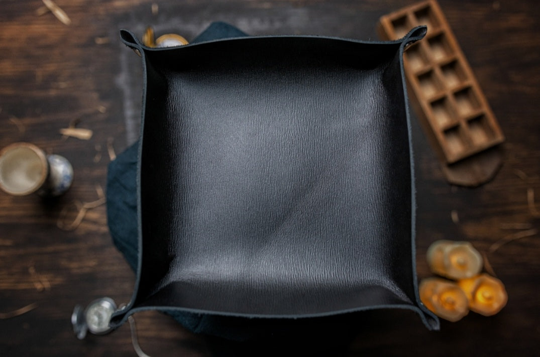 The Chouette - Black Leather Trinket Tray